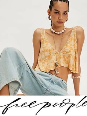 Free People Top Stitch Crop Top❤️ NWOT Size Small